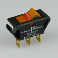 Rocker Switch - Black/Amber