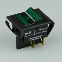 Rocker Switch - Black/Green