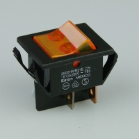 Rocker Switch - Black/Amber