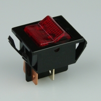 Rocker Switch - 110v - Black/Red