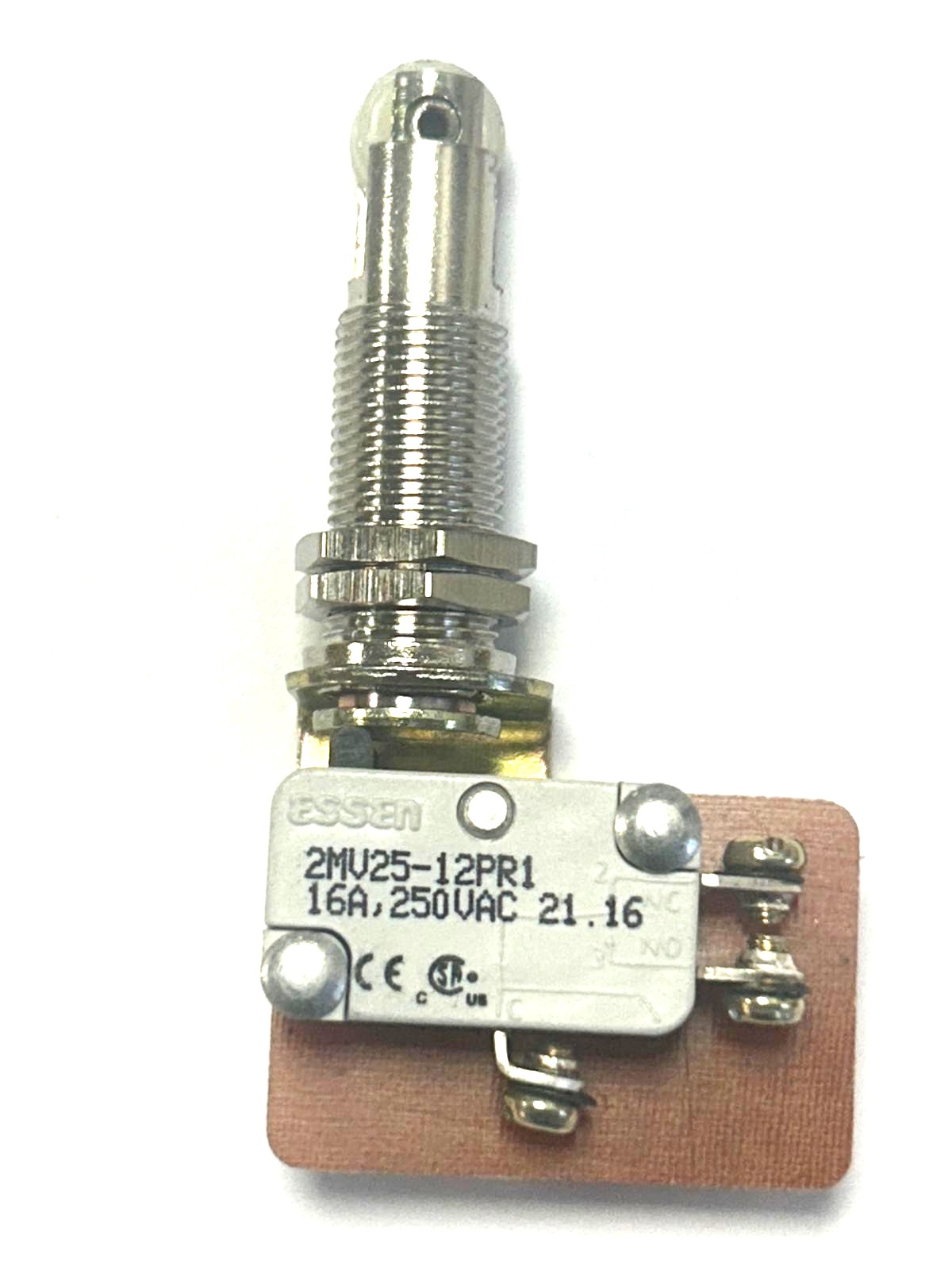 Essen 2MV2512PR1 16a Microswitch assembly with 41mm roller plunger