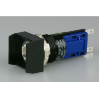 Latching Switch Body - 18 x 18mm - fast-connect terminals