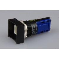 Latching Switch Body - 18 x 18mm - solder terminals