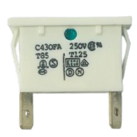 Arcolectric C430FA green 240V panel-mount Indicator Light (white body)
