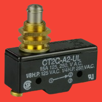 OBSOLETE Saia-Burgess CT2Q-A2-UL 15a Microswitch with plunger actuator