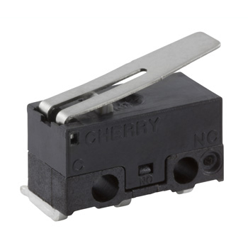 ZF DG13-B2LA Microswitch - plain lever - 3a - PCB terminals (RH) 