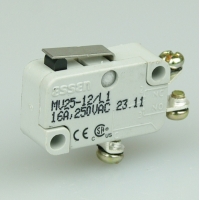 Essen MV25-12L1 16a Microswitch with screw terminals & plain lever