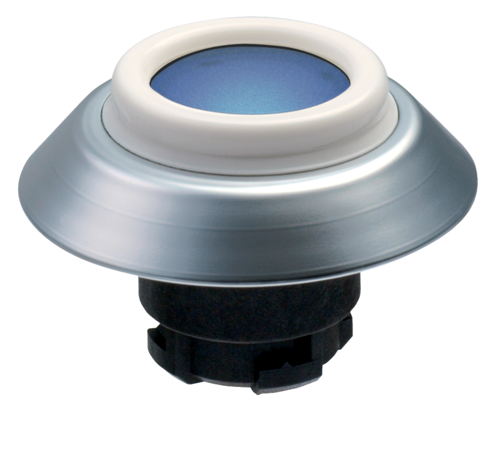 Schmersal NDLBL Front Element Illuminated Push Button | Blue | 22.3mm mounting hole