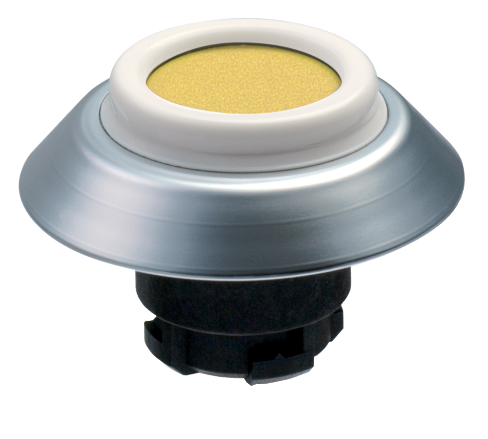 Schmersal NDTGB Front Element Pushbutton | Yellow | 22.3mm mounting hole