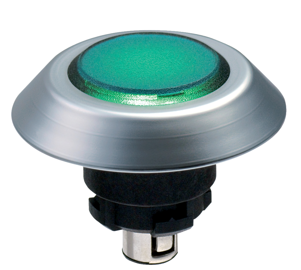 Schmersal NMEFGN IP69K Front Element Indicator Light | Green | 22.3mm mounting hole