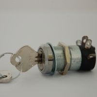 Key Switch - Single-pole - 3 position - on-off-on maintained key switch