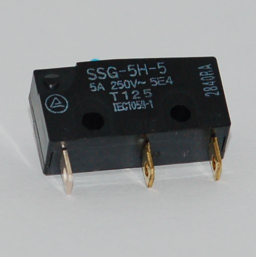 Microswitch - Plain Plunger - 5a - solder terminals