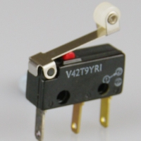 Saia-Burgess V42T9YR1 Microswitch with roller lever actuator