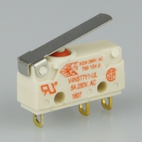 Saia-Burgess V4NST7Y1-UL 5a Microswitch with 18mm lever 