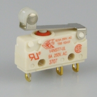 Saia-Burgess V4NST7YR-UL 5a Microswitch with 16mm roller lever
