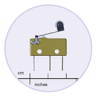 OBSOLETE Otehall 291051 subminiature Microswitch with 16mm roller lever