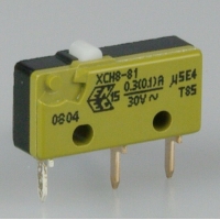 Saia XCH8-81 0.3A subminiature Microswitch with plain plunger & PCB terminals
