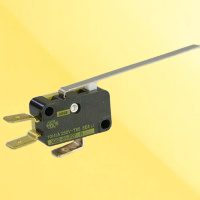 OBSOLETE Saia XGG2-81-P27 15A Microswitch with 60mm plain lever & faston terminals - gold plated contacts