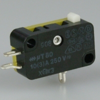 Saia XGK3-88 12A miniature Microswitch with plain plunger & solder terminals