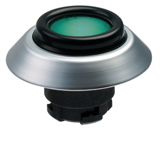 Schmersal NDLGR/GN Front Element Illuminated Pushbutton | Green | 22.3mm mounting hole